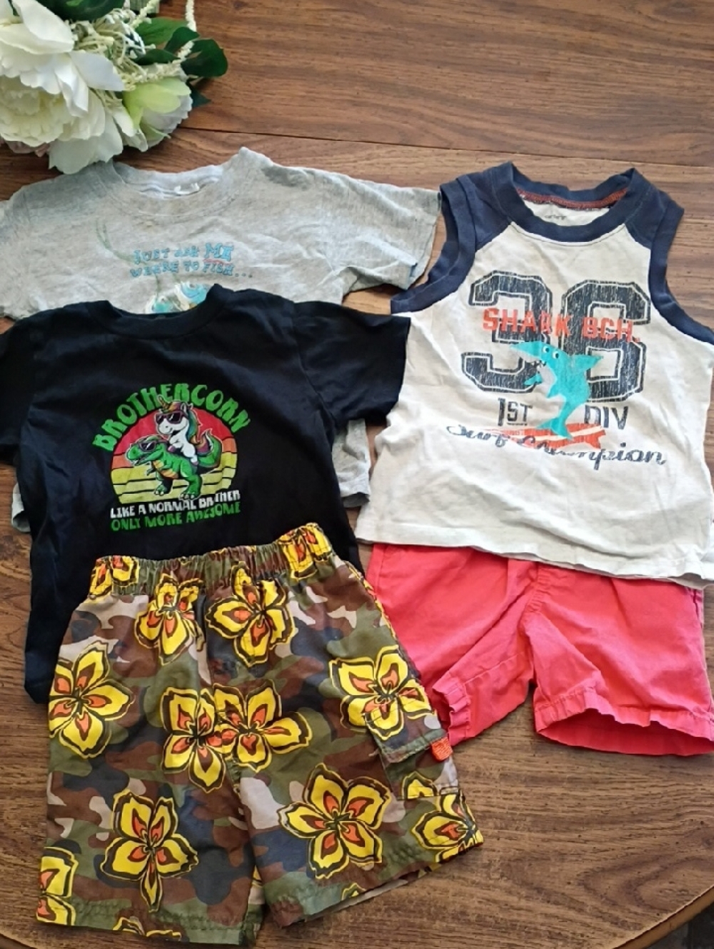 🐬Boys 2T Bundle Of Swim Shorts, Shirts, Tank & Shorts